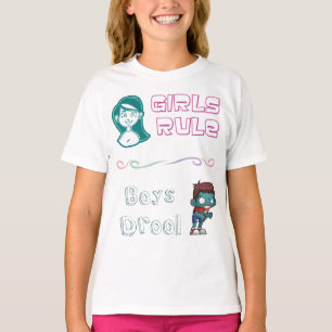 T-shirt Règle de filles - bave de garçons