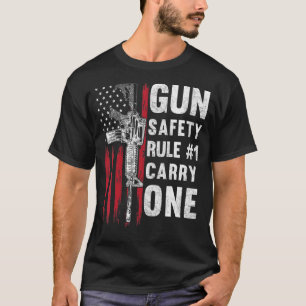 T-shirt Règle de sécurité des armes à feu 1 Pro 2e amendem