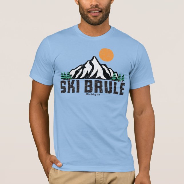 T-shirt Règle de ski rétros (Devant)
