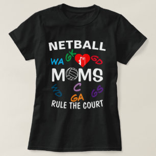 T-shirt Règle des masques Netball Positions des joueurs