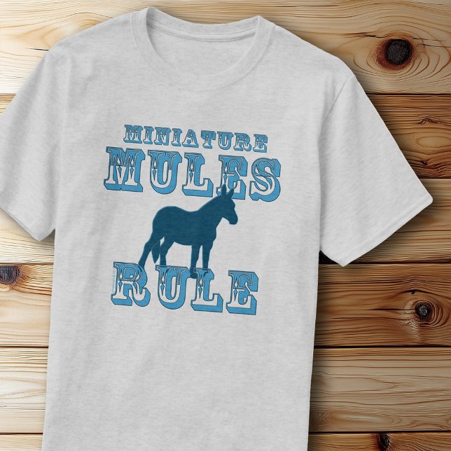 T-shirt Règle miniature de mules (Miniature Mules Rule Typography Graphic Design T-Shirt)