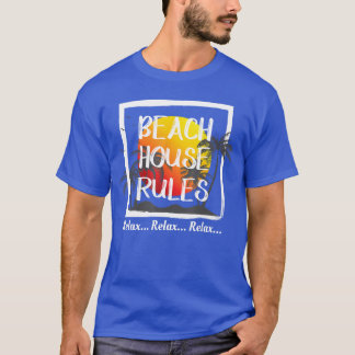 T-shirt Règlement De Maison De Plage Vacances Été T T T T 