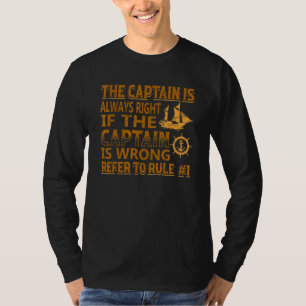 T-shirt Règles de croisière du bateau capitaine