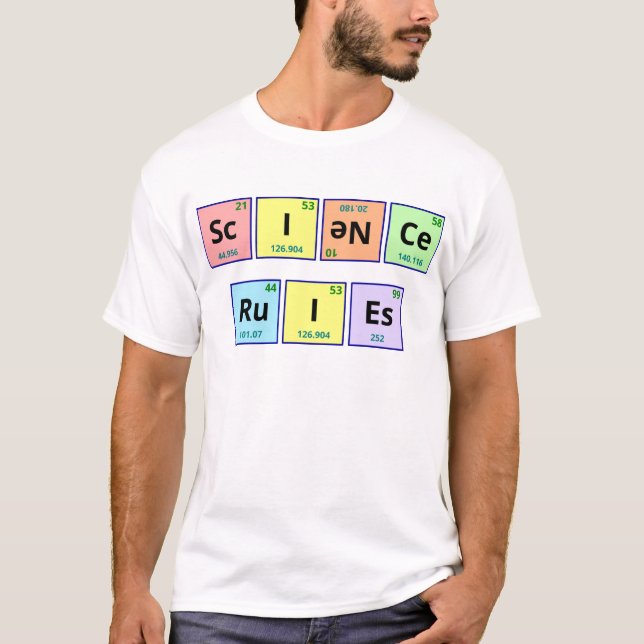 T-shirt Règles de la Science (Devant)