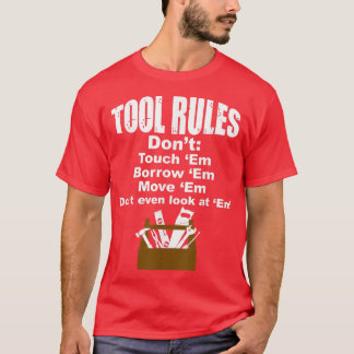 T-shirt Règles de l'outil    DrôleFête des Pères Handyman 