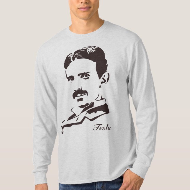 T-shirt Règles de Nikola Tesla ! Brun (Devant)