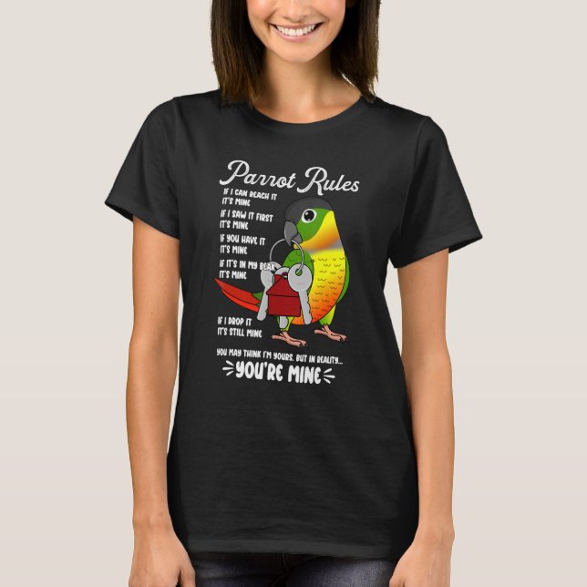 T-shirt Règles de perroquet C'est à moi Jaune Jaune Jaune  (Devant)