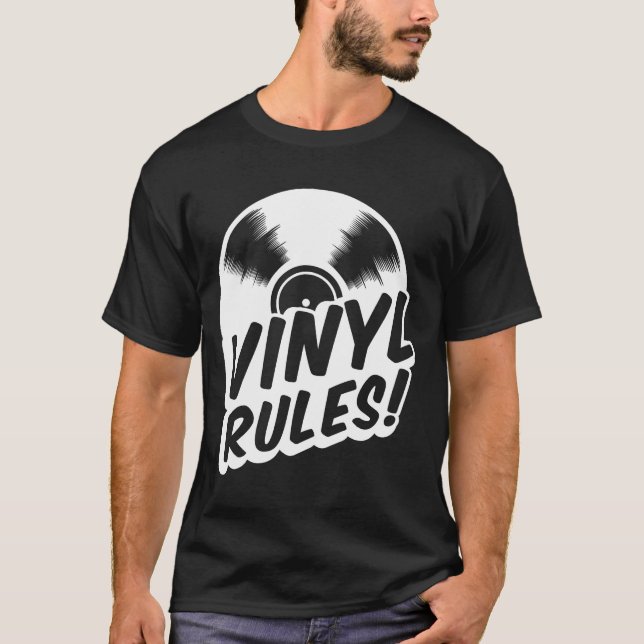 T-shirt règles de vinyle (Devant)