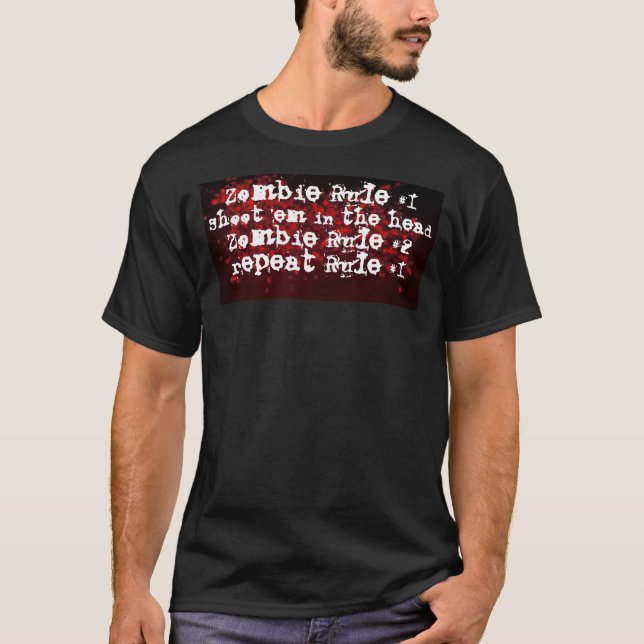 T-shirt Règles de zombi (Devant)