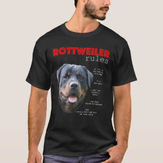 T-shirt Règles Drôle Pour Le Propriétaire D'Un Rottweiler