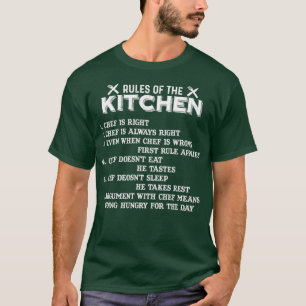 T-shirt Règles Du Chef Cuisinier 1