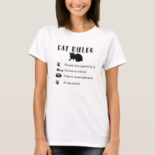 T-shirt Règles pour chats amusantes pour femmes Graphique 