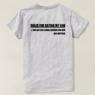 T-shirt Règles pour Dating My Son Édition Mère