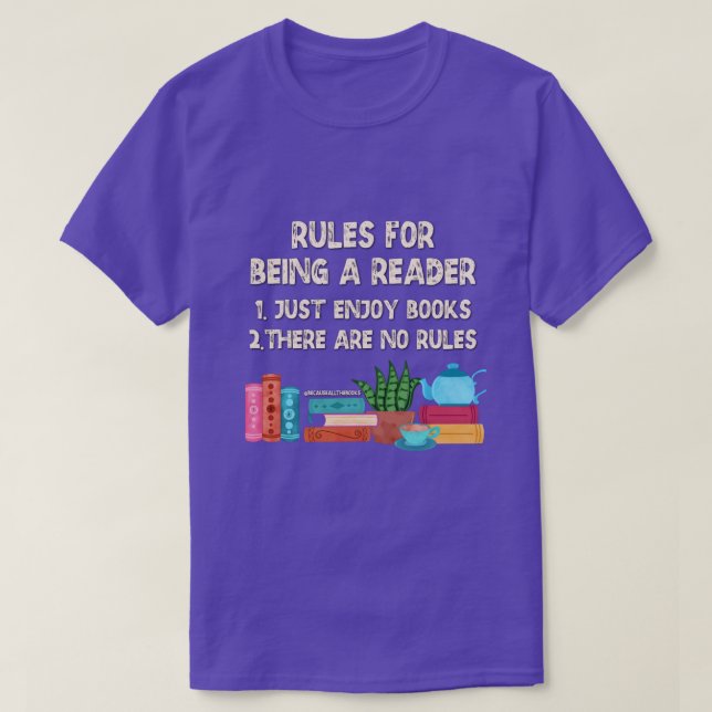 T-shirt Règles pour être lecteur (Design devant)
