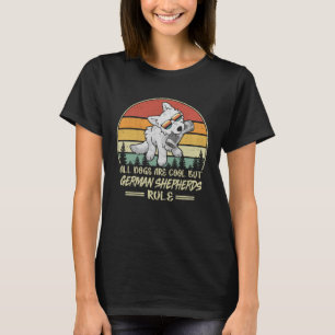 T-shirt Règles Pour Le Propriétaire De Chien Blanc Alleman