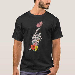 T-shirt Réglez-vous gratuitement Squelette Floral Papillon