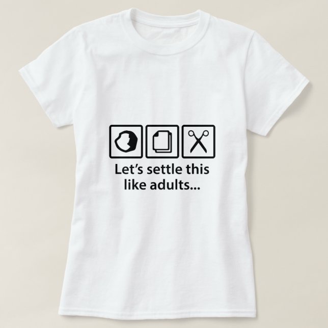 T-shirt Réglons Ça Comme Des Adultes... (Design devant)