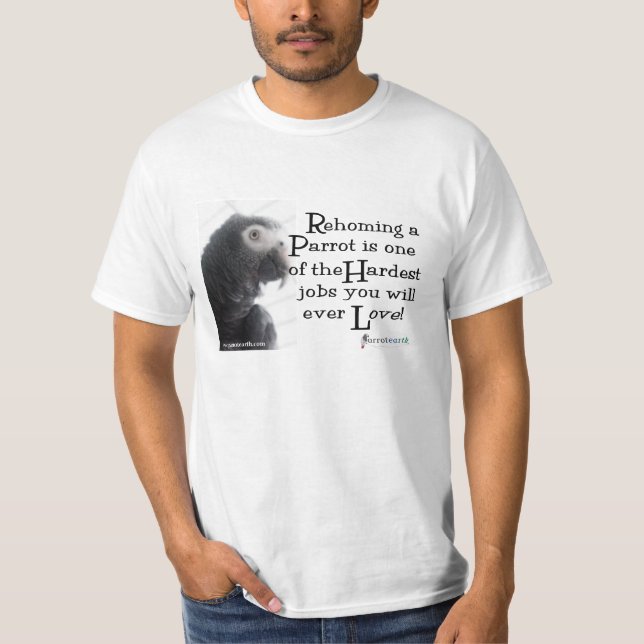 T-shirt Rehoming un perroquet - T (Devant)