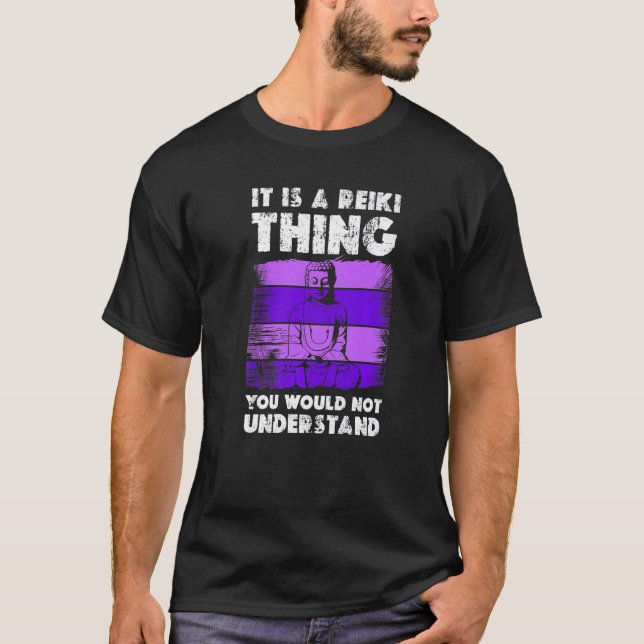 T-shirt reiki master and energy healer  reiki (Devant)
