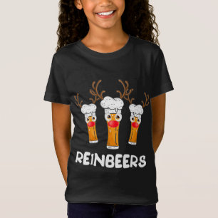 T-Shirt Reinbeers Funny Reindeer Bière Noël Boire X