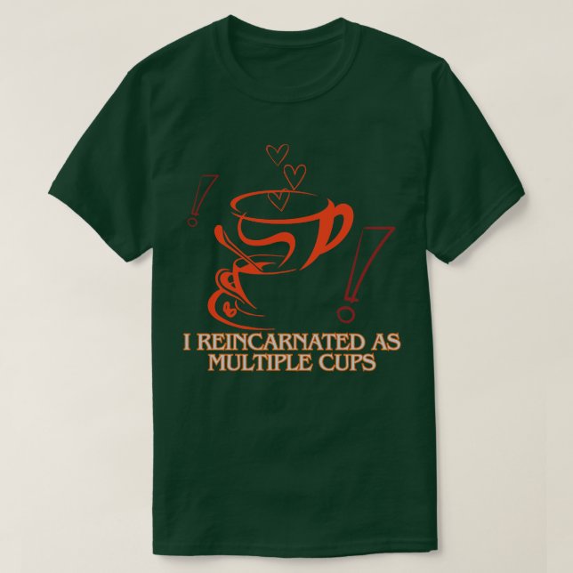 T-shirt réincarnation isekai dans une tasse d'objets (Design devant)