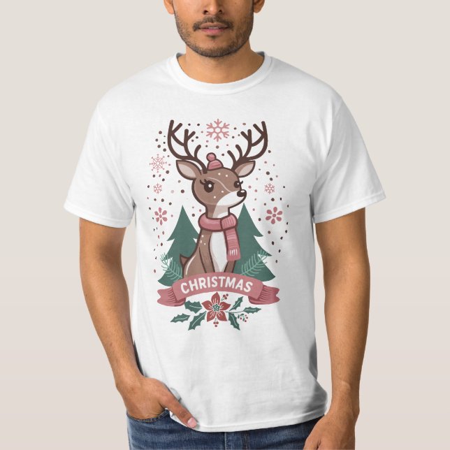 T-shirt Reindeer Boy, Joyeux Noël (Devant)