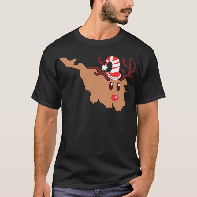 T-shirt Reindeer Brême Noël Reindeer Antlers (Devant)