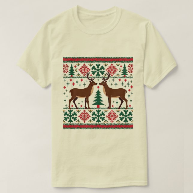 T-shirt Reindeer Christmas Cheer (Design devant)