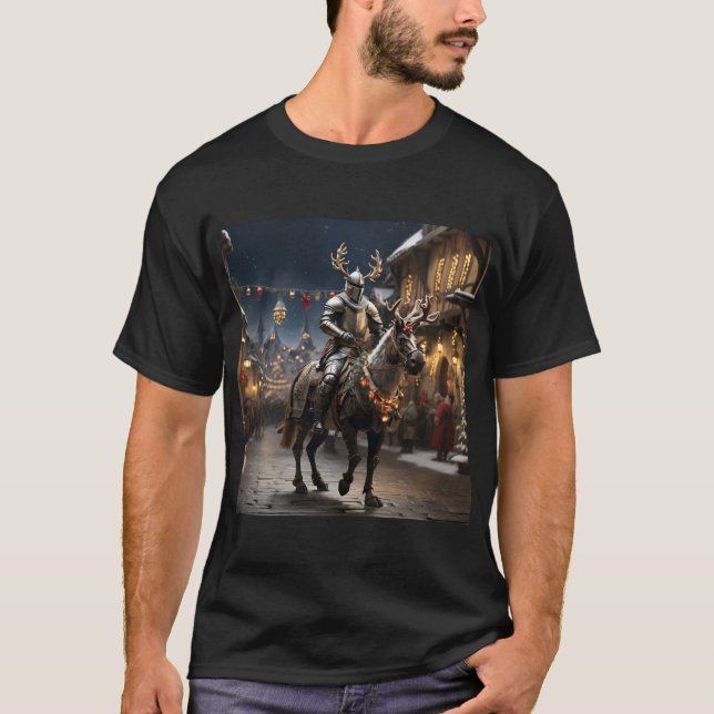 T-shirt Reindeer du chevalier de Noël (Devant)