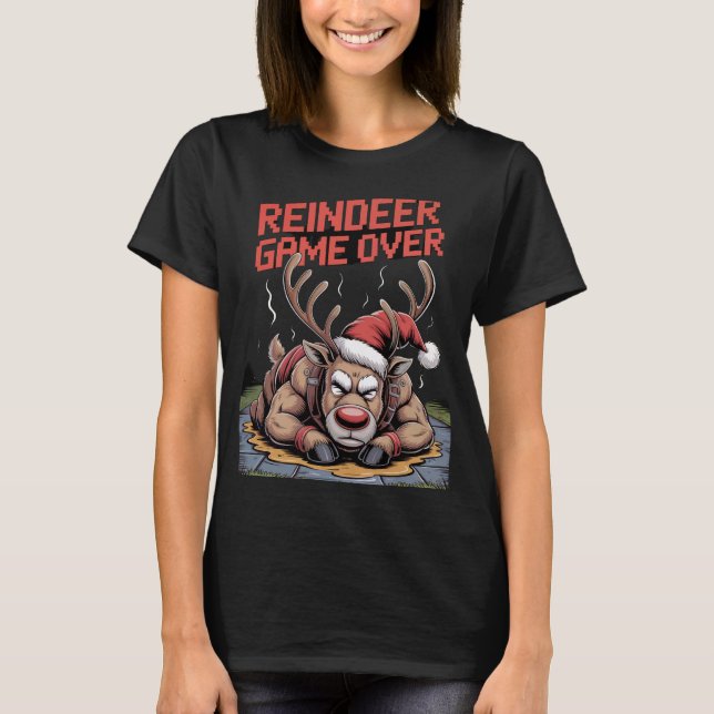 T-shirt Reindeer Game Over (Devant)