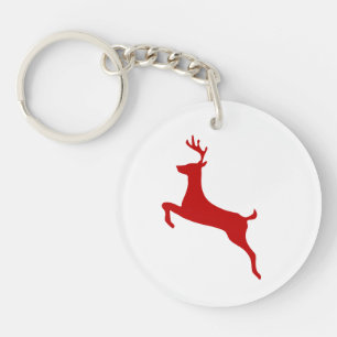 T-shirt Reindeer Jump Noël Silhouette rouge