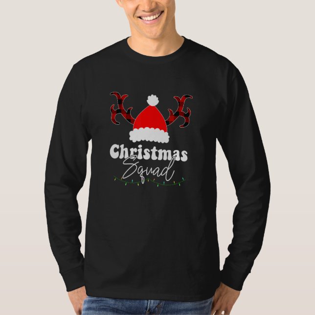 T-shirt Reindeer plaid Christmas squad Matching Family Chr (Devant)