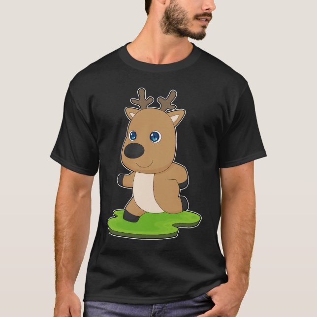 T-shirt Reindeer Runner Running Sports (Devant)