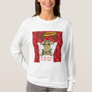 T-shirt Reindeer Tis the Season to be Vegan Cadeaux Vêteme