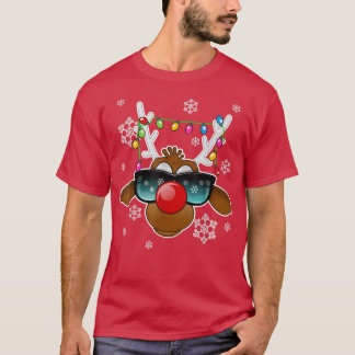 T-shirt Reindeer Xmas Lunettes de soleil Famille Merry Chr