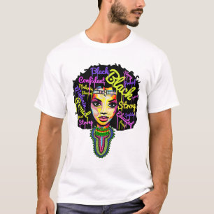 T-shirt Reine africaine forte pour les femmes - Fière Hist