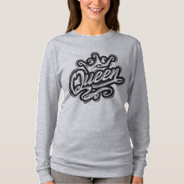 T-shirt Reine avec couronne, conception de la typographie