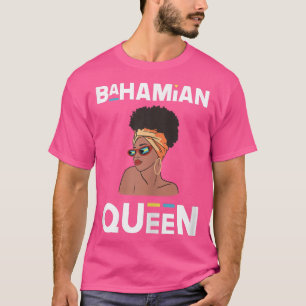 T-shirt Reine bahamienne féminine Drapeau des Bahamas Fie