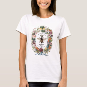 T-SHIRT REINE BEE BOTANIQUE VINTAGE MODERNE