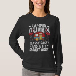 T-shirt Reine campeuse Sassy pour femmes camping-car campi