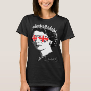 T-shirt Reine d'Angleterre Reine Mère Rétro Soleil Reine d