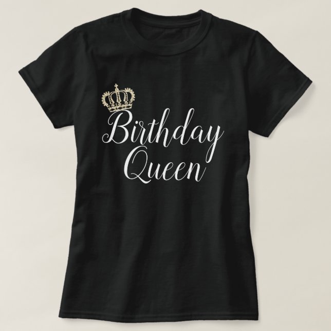 T-shirt Reine d'anniversaire (Design devant)