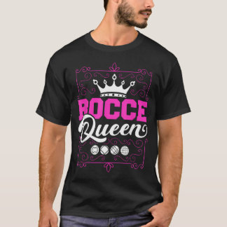 T-shirt Reine de Bocce Jeu de Boules de Pelouse pour Femme