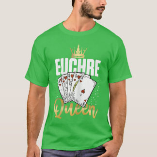 T-shirt Reine de Euchre famille de jeu de Euchre