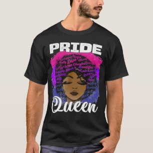 T-shirt Reine de fierté bisexuelle LGBTQ Cool Bi Pride Afr