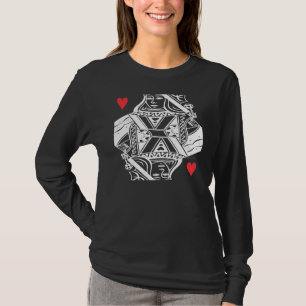 T-shirt Reine de graphique de vecteur de coeurs