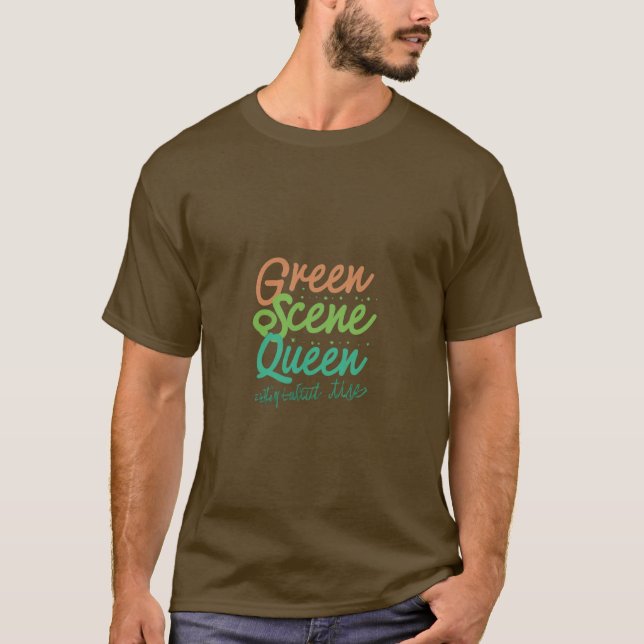 T-shirt Reine de la scène verte (Devant)