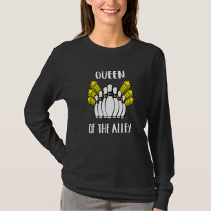 T-shirt Reine De L'Allée Vêtements De Bowling Appli Amusan