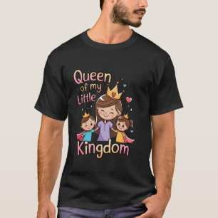 T-shirt Reine de mon petit royaume Fête des Mères Maman de