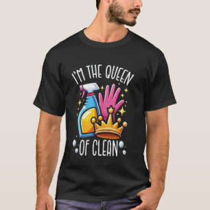 T-shirt Reine de nettoyage uniforme pour femme de ménage d